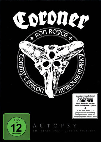 Coroner "Autopsy | The Years 1985 - 2014 In Pictures" (3dvd)