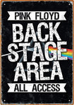 Pink Floyd "Backstage Area" (tin sign)